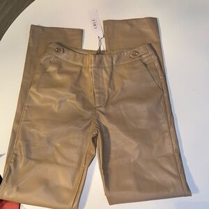 Tan Faux leather pants